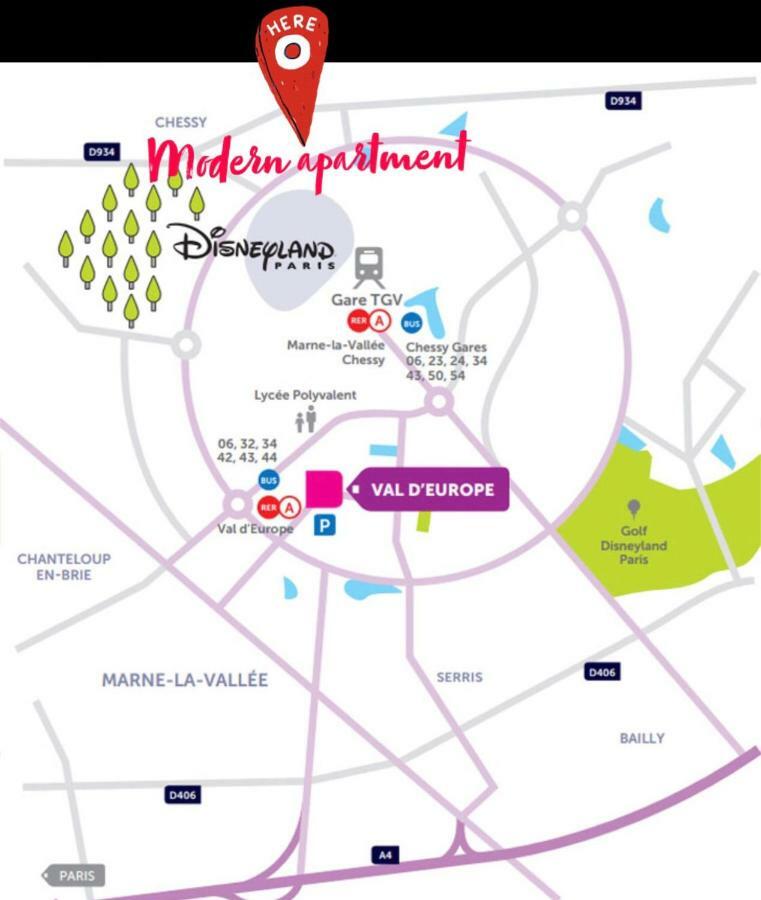 Modern Apartment Paris Disneyland Disneyland Paris Ngoại thất bức ảnh